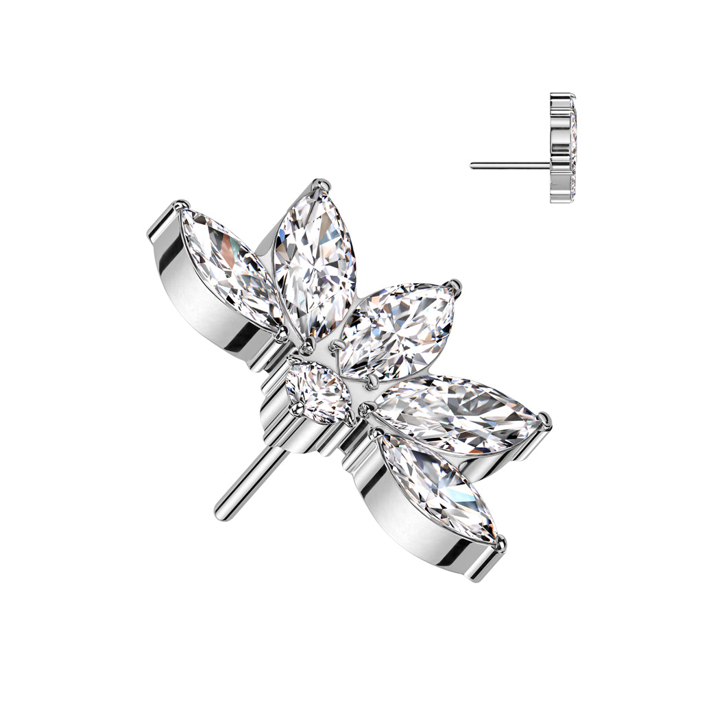 Marquise CZ Lotus Flower