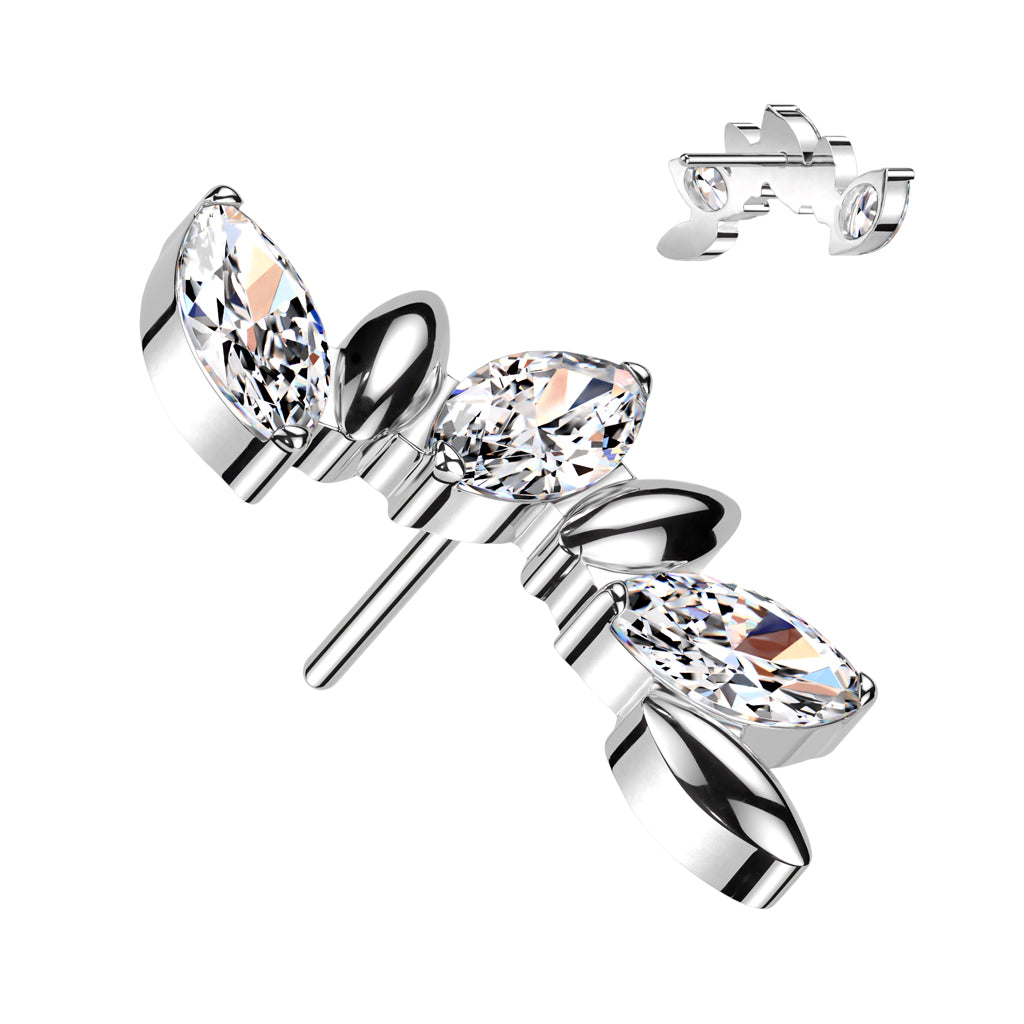 3 Marquise CZ Vine