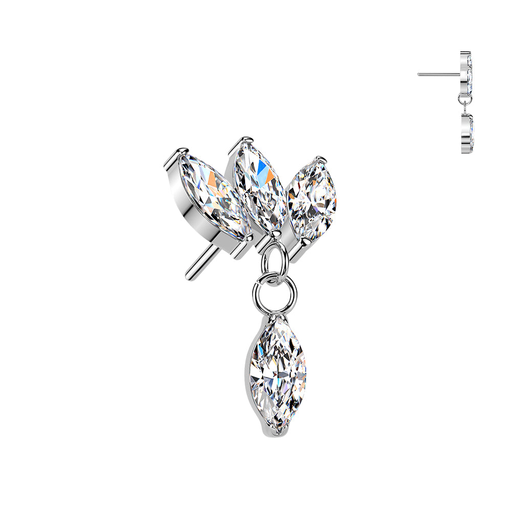 Triple Marquise With Marquise Dangle