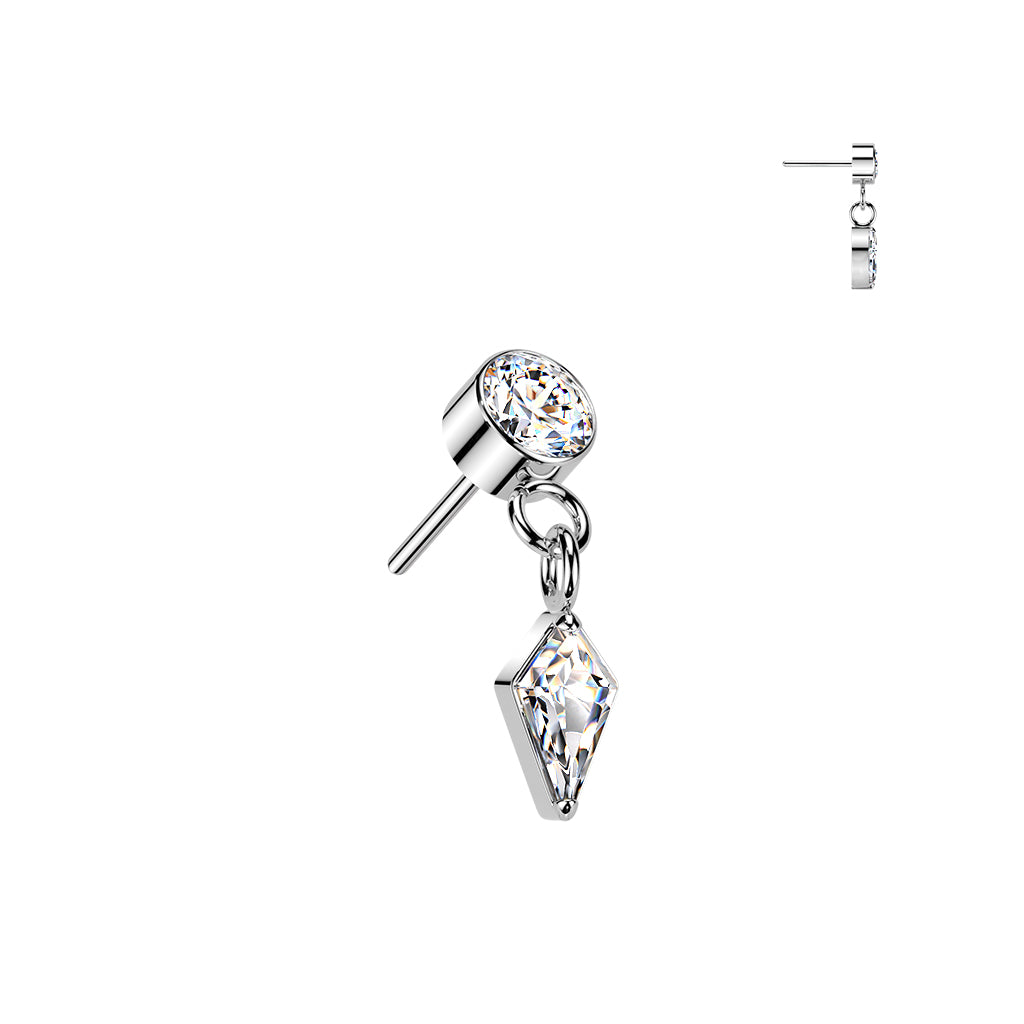 Bezel With Kite Shaped Dangle