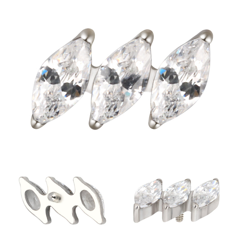 Triple marquise side