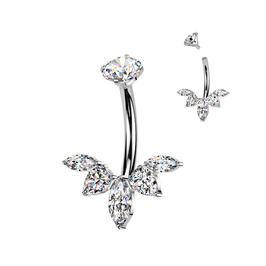 Marquise CZ Fan With Prong