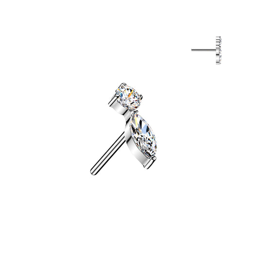 Tiny Marquise and Round CZ