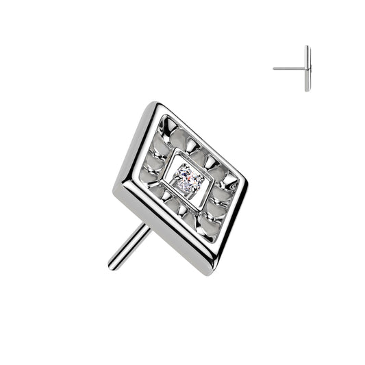 Diamond Cut Top With CZ Center