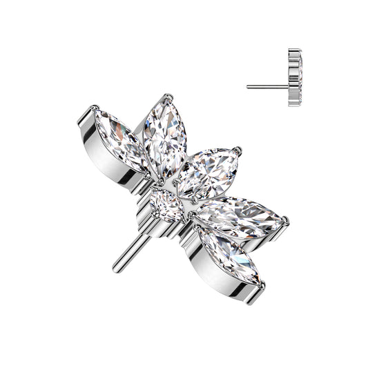 Marquise CZ Lotus Flower
