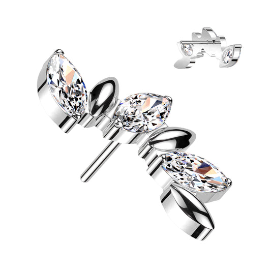 3 Marquise CZ Vine