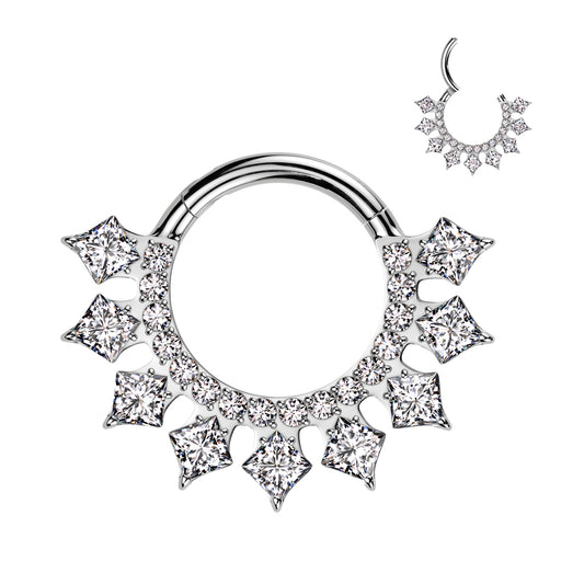Forward Facing CNC Set CZ and Prong Set Square