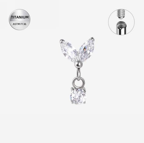 2 Marquise with Prong Dangle