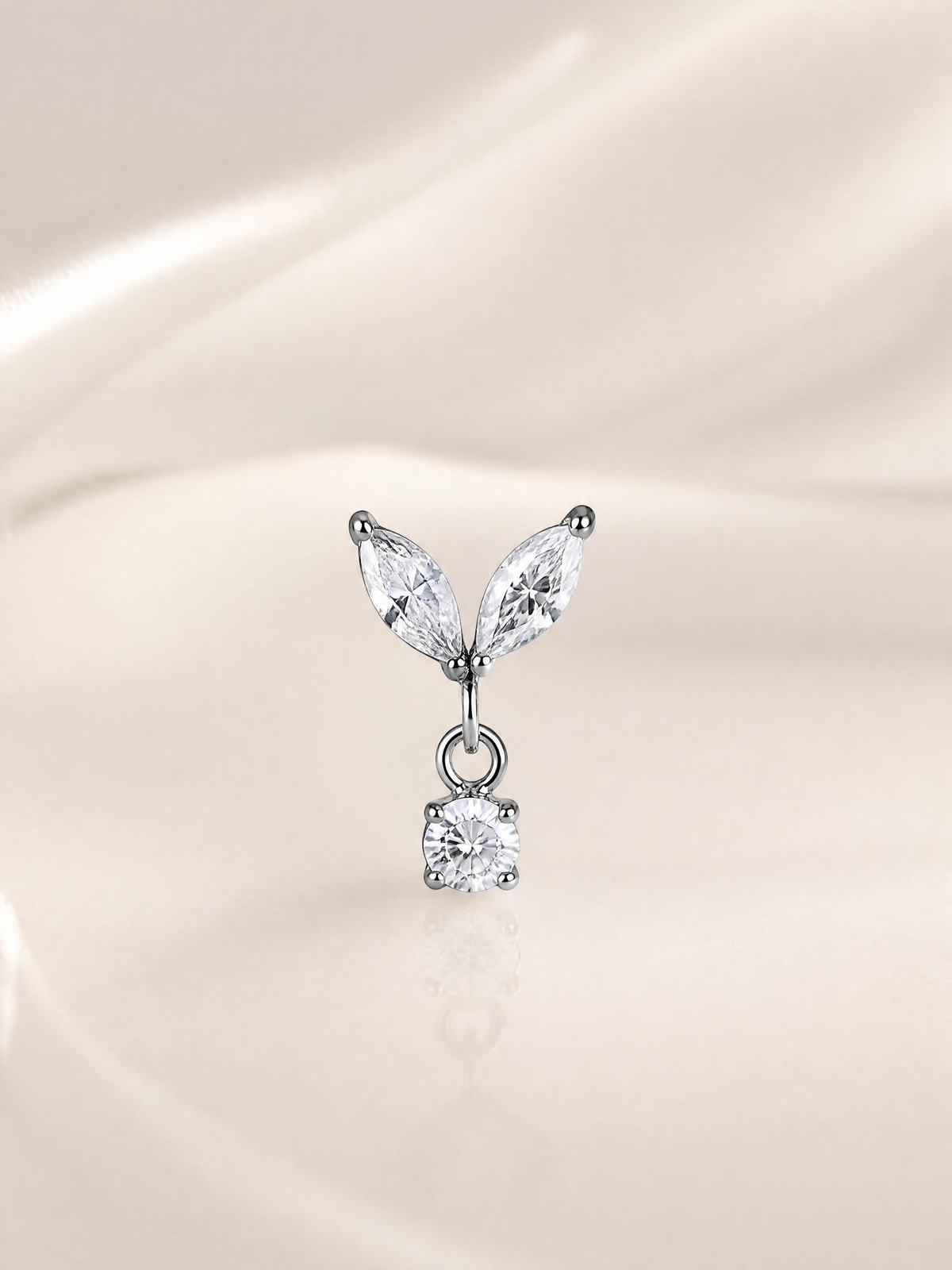 2 marquise with prong dangle