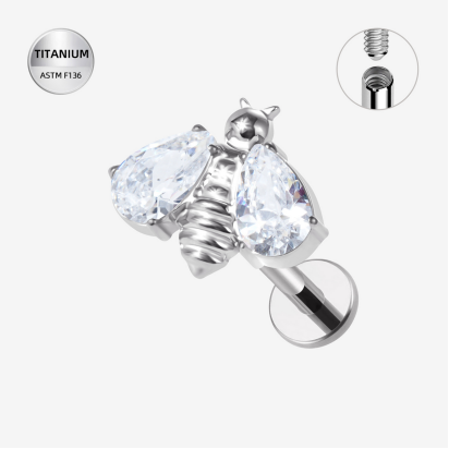 Bee prong pear shape