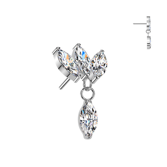 Triple Marquise With Marquise Dangle