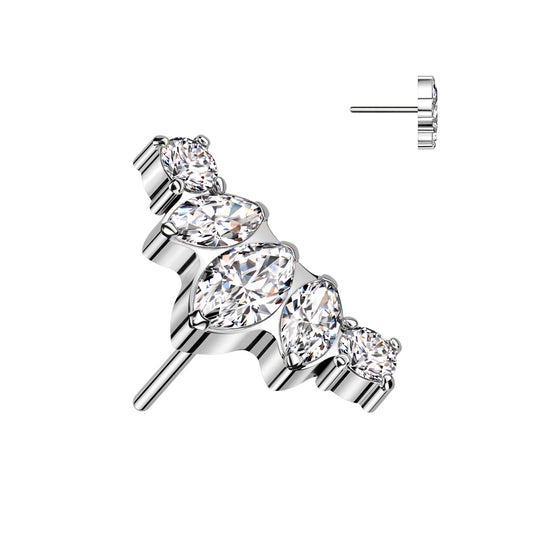 Marquise and Round CZ