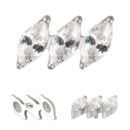 Triple marquise side