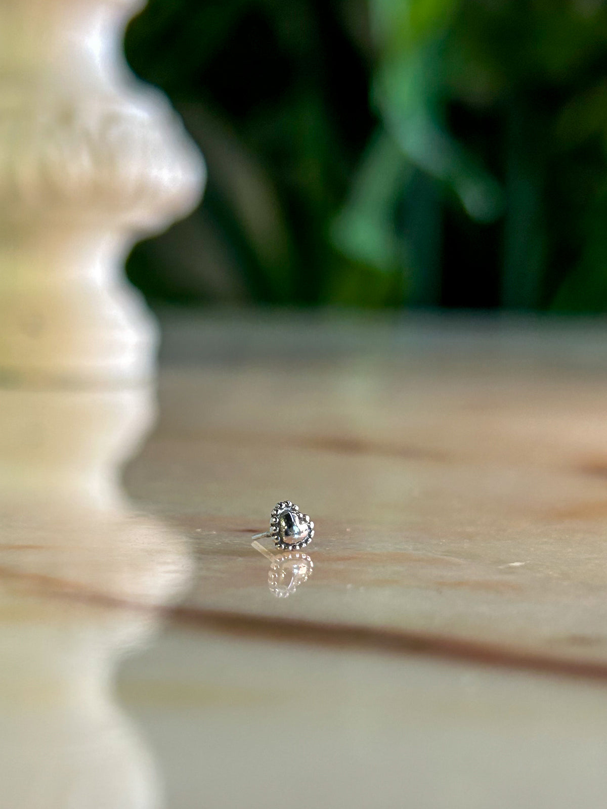 Heart With Beaded Scalloped Edge 14k